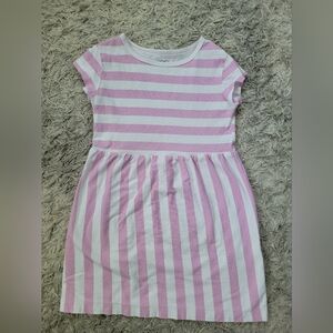 Carter's Pink and White Striped Cotton Dress